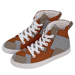 Abstract Pattern Line Art Design Decoration Men s Hi-top Skate Sneakers by Ravend