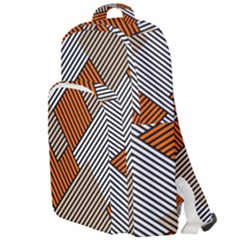 Abstract Pattern Line Art Design Decoration Double Compartment Backpack by Ravend