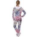 Pastel Rose  Flower Blue Pink White Women s Tracksuit View2