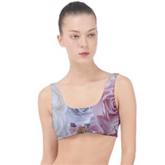 Pastel Rose  Flower Blue Pink White The Little Details Bikini Top by Cemarart