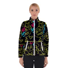 Keep Smiling Doodle Women s Bomber Jacket