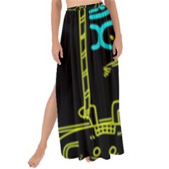 Keep Smiling Doodle Maxi Chiffon Tie-up Sarong by Cemarart