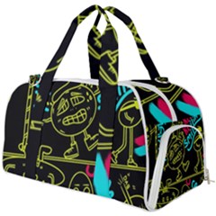 Keep Smiling Doodle Burner Gym Duffle Bag by Cemarart