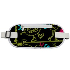 Keep Smiling Doodle Rounded Waist Pouch by Cemarart