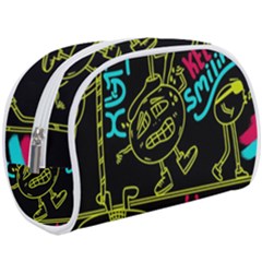 Keep Smiling Doodle Make Up Case (large) by Cemarart