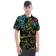 Keep Smiling Doodle Men s Polo T-shirt by Cemarart