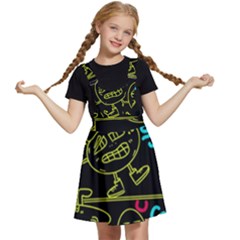 Keep Smiling Doodle Kids  Apron Dress by Cemarart