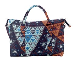 Fractal Triangle Geometric Abstract Pattern Carry-on Travel Shoulder Bag