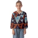 Fractal Triangle Geometric Abstract Pattern Kids  Sailor Shirt View1