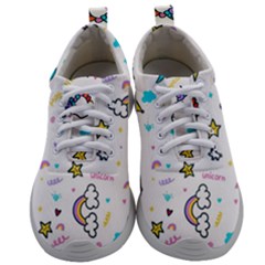 Unicorns Rainbows Seamless Pattern Mens Athletic Shoes by Bedest