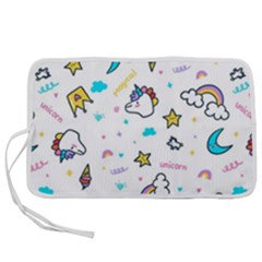 Unicorns Rainbows Seamless Pattern Pen Storage Case (s) by Bedest