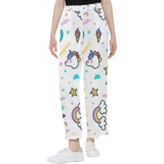 Unicorns Rainbows Seamless Pattern Women s Pants  by Bedest