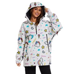 Unicorns Rainbows Seamless Pattern Women s Ski And Snowboard Waterproof Breathable Jacket by Bedest