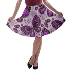 Butterflies Butterfly Insect Nature A-line Skater Skirt by Proyonanggan