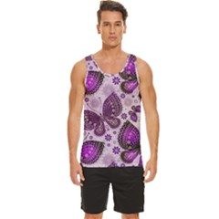 Butterflies Butterfly Insect Nature Men s Wide Collar Tank Top