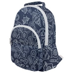 Internet Planet Drink Computer Rounded Multi Pocket Backpack by Proyonanggan