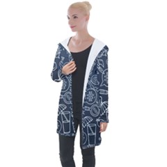 Internet Planet Drink Computer Longline Hooded Cardigan by Proyonanggan