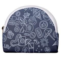 Internet Planet Drink Computer Horseshoe Style Canvas Pouch by Proyonanggan