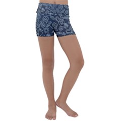 Internet Planet Drink Computer Kids  Lightweight Velour Yoga Shorts by Proyonanggan