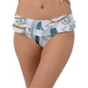 Pattern Sloth Woodland Frill Bikini Bottoms View1