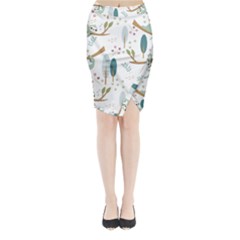 Pattern Sloth Woodland Midi Wrap Pencil Skirt by Hannah976