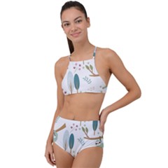 Pattern Sloth Woodland Halter Tankini Set by Hannah976