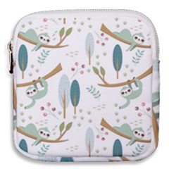 Pattern Sloth Woodland Mini Square Pouch by Hannah976