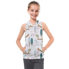 Pattern Sloth Woodland Kids  Sleeveless Hoodie by Hannah976