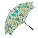 Cactus Succulents Floral Seamless Pattern Golf Umbrellas View2