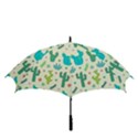 Cactus Succulents Floral Seamless Pattern Golf Umbrellas View3