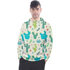 Cactus Succulents Floral Seamless Pattern Men s Pullover Hoodie