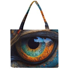 Eye Bird Feathers Vibrant Mini Tote Bag by Hannah976