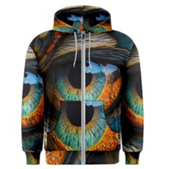 Eye Bird Feathers Vibrant Men s Zipper Hoodie