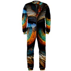 Eye Bird Feathers Vibrant Onepiece Jumpsuit (men)