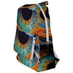 Eye Bird Feathers Vibrant Travelers  Backpack by Hannah976