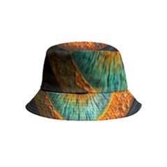 Eye Bird Feathers Vibrant Inside Out Bucket Hat (kids) by Hannah976