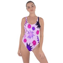 Inks Drops Black Paint Design Bring Sexy Back Swimsuit