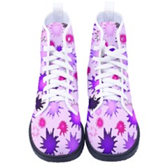 Inks Drops Black Paint Design Kid s High-top Canvas Sneakers by Hannah976