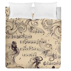 Musical Swirls Ladies Duvet Cover Double Side (queen Size) by RiverRootz