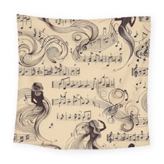 Musical Swirls Ladies Square Tapestry (large) by RiverRootz