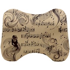 Musical Swirls Ladies Head Support Cushion by RiverRootz