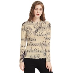 Musical Swirls Ladies Women s Long Sleeve Rash Guard by RiverRootz