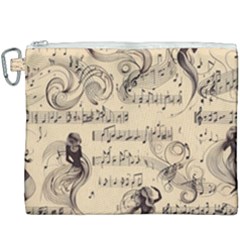 Musical Swirls Ladies Canvas Cosmetic Bag (xxxl) by RiverRootz