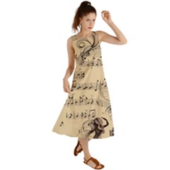 Musical Swirls Ladies Summer Maxi Dress by RiverRootz