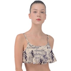 Musical Swirls Ladies Frill Bikini Top by RiverRootz