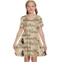 Musical Swirls Ladies Kids  Short Sleeve Tiered Mini Dress View1