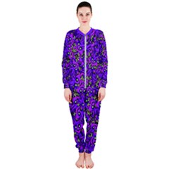 Ugly Funny Monster Bird Illustration Motif Random Pattern Bk OnePiece Jumpsuit (Ladies)