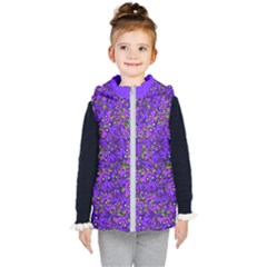 Ugly Funny Monster Bird Illustration Motif Random Pattern Bk Kids  Hooded Puffer Vest