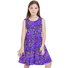 Ugly Funny Monster Bird Illustration Motif Random Pattern Bk Kids  Skater Dress