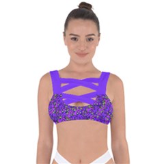 Ugly Funny Monster Bird Illustration Motif Random Pattern Bk Bandaged Up Bikini Top